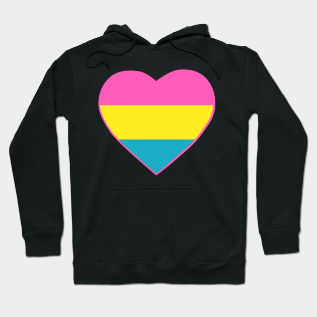 Pride Flag Heart Pansexual Hoodie by VanumChan